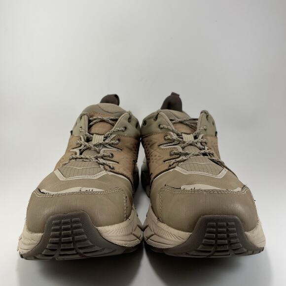 Hoka One One Anacapa Low GTX Trail Running Mens Size 11.5 D Tan Brown Goretex - Picture 2 of 10